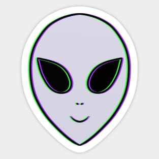 Happy Alien Sticker